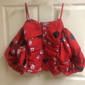 Isa Arfen floral bubble top